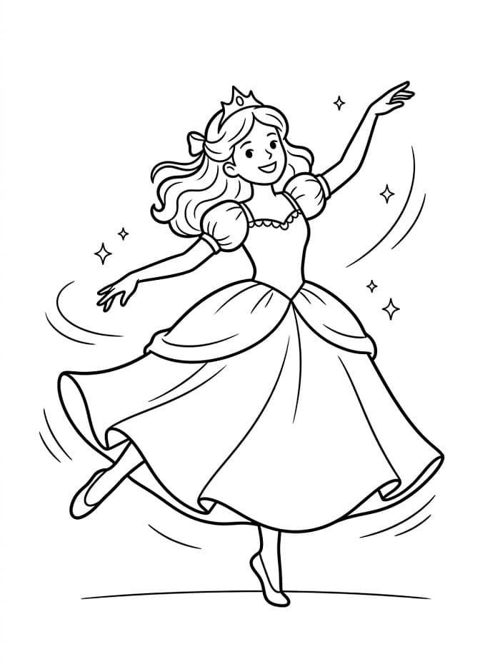 Coloriage Princesse danseuse