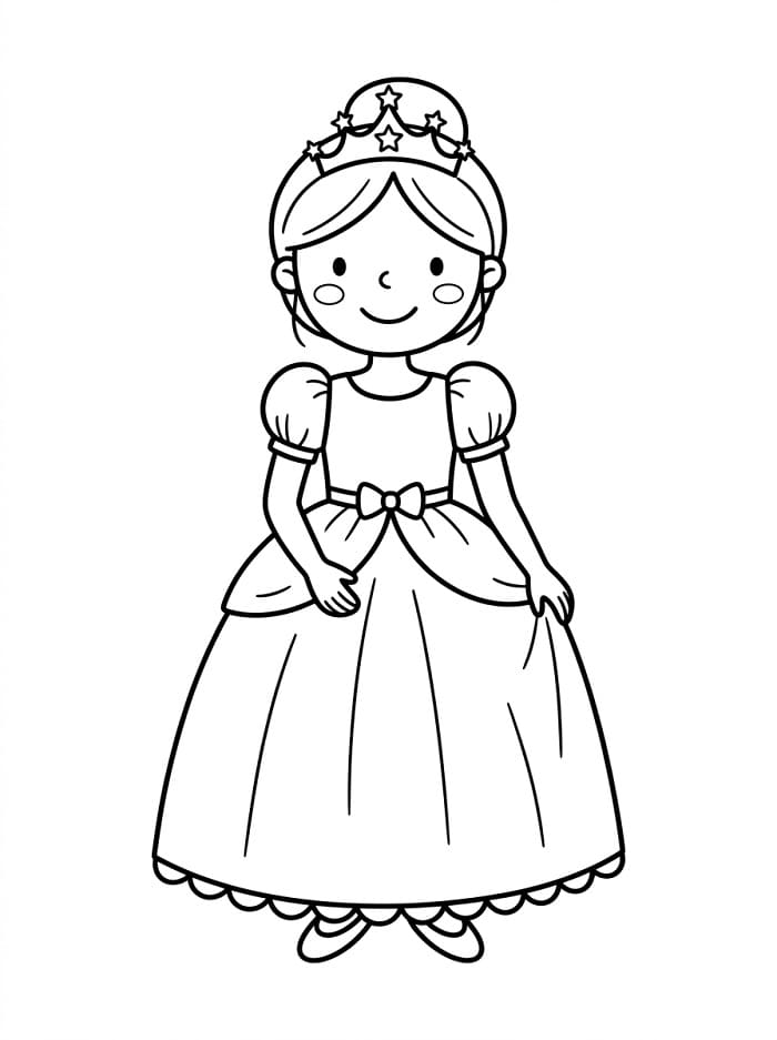 Princesse très Mignonne coloring page