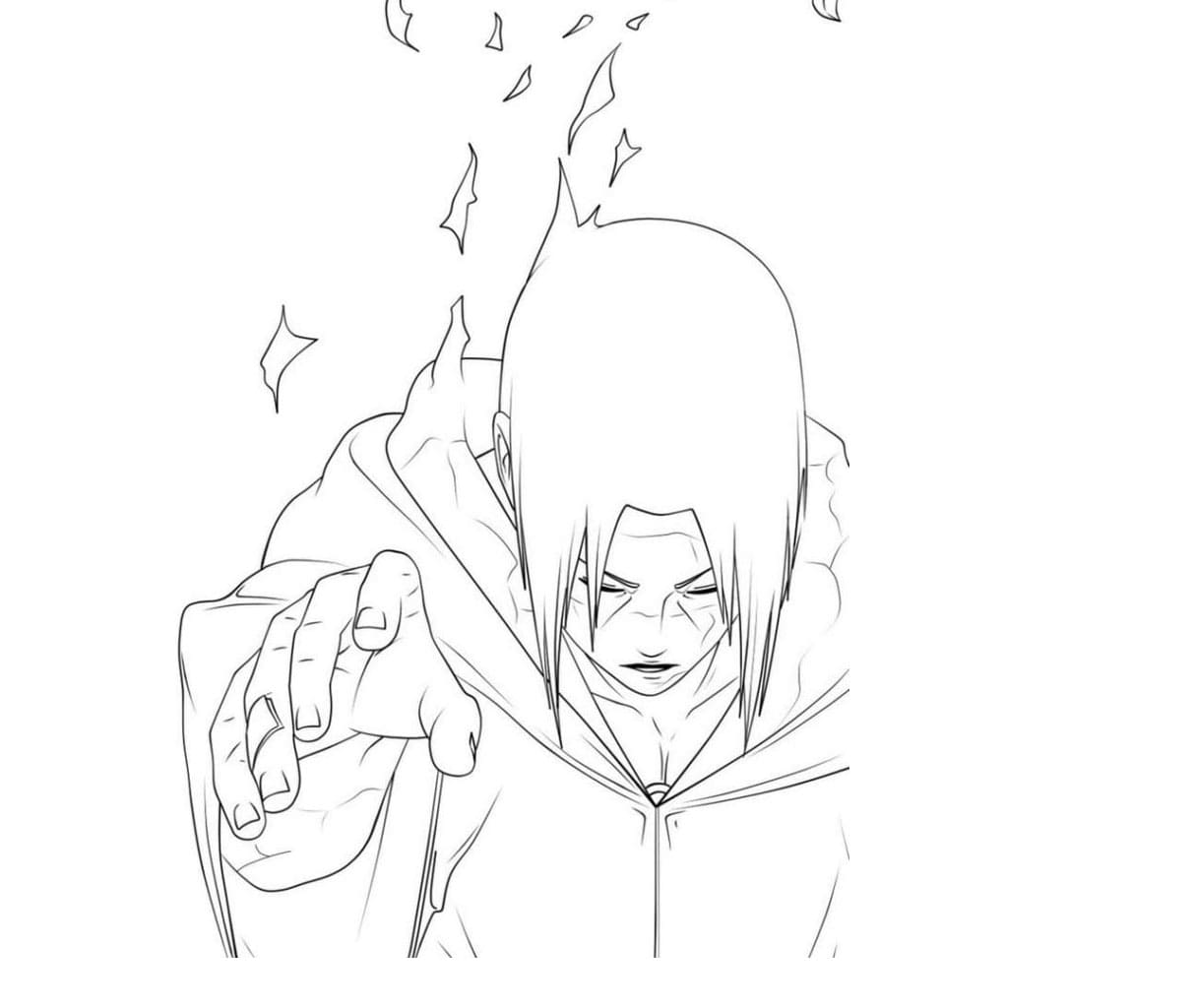 Tired Itachi coloring page