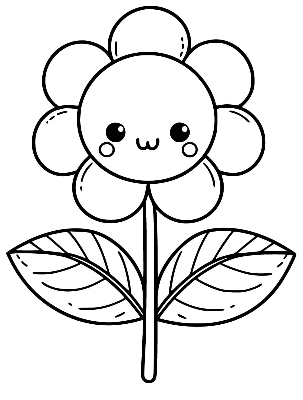 Coloriage Adorable Fleur