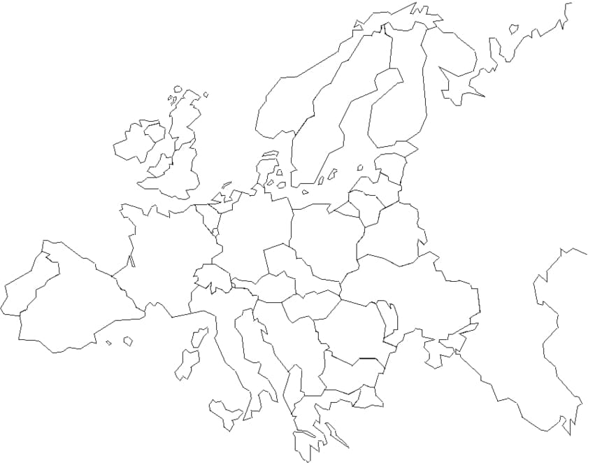Coloriage Carte de l'Europe 11