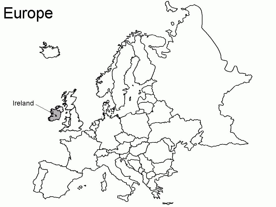 Coloriage Carte de l'Europe 7