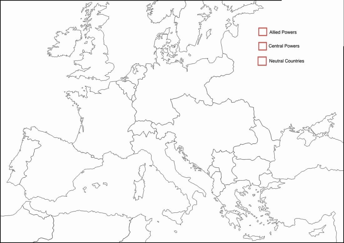 Coloriage Carte de l'Europe 9