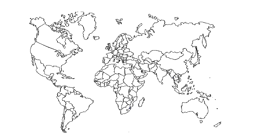 Coloriage Carte du Monde 6