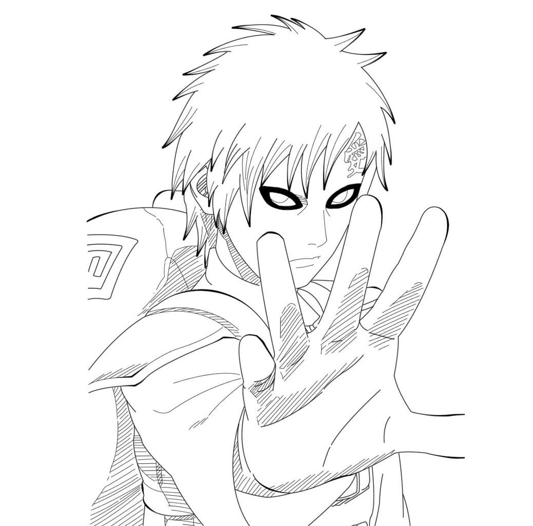Coloriage Gaara G nial T l charger Et Imprimer Gratuit Sur 