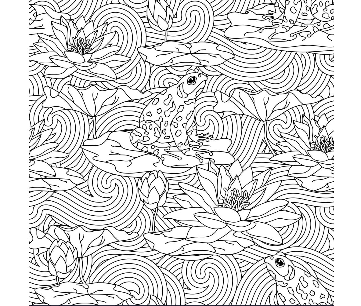 Grenouille Anti-stress coloring page