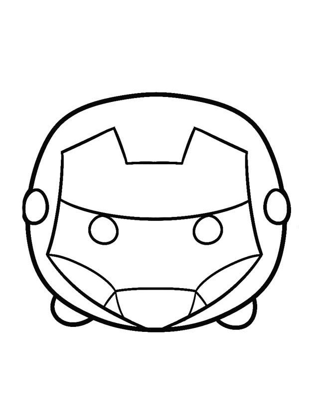 Iron Man Tsum Tsum coloring page