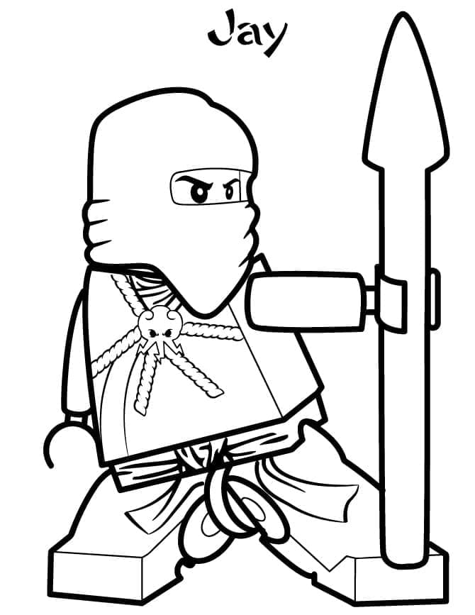 Jay de Lego Ninjago coloring page