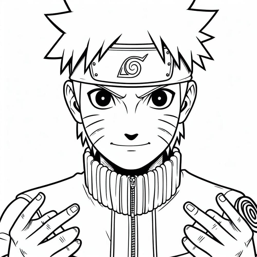Joyeux Naruto coloring page