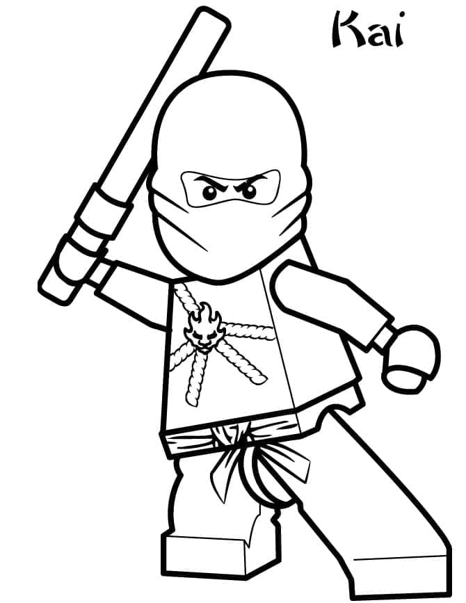 Kai de Lego Ninjago coloring page