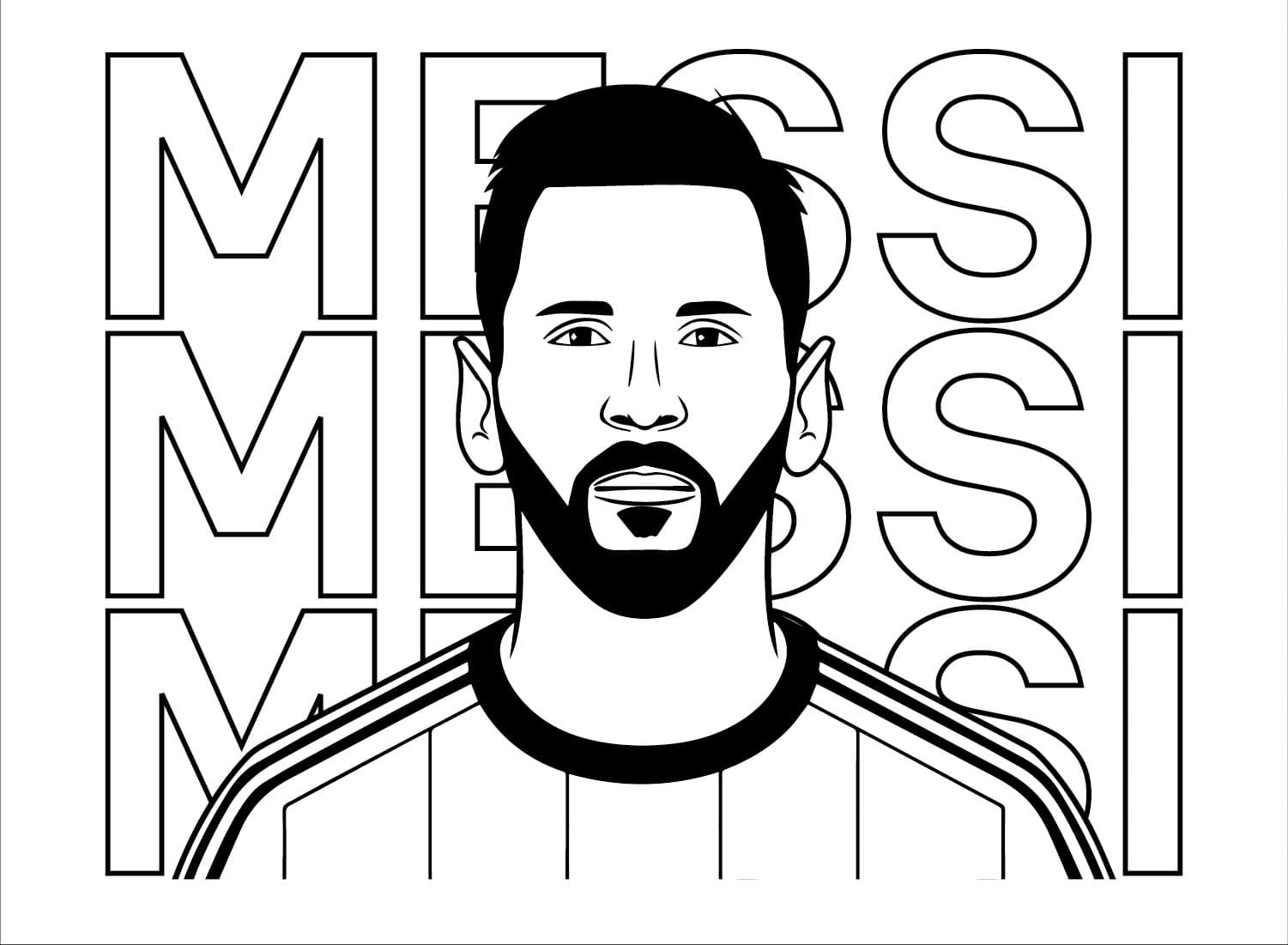 Coloriage Lionel Messi Gratuit
