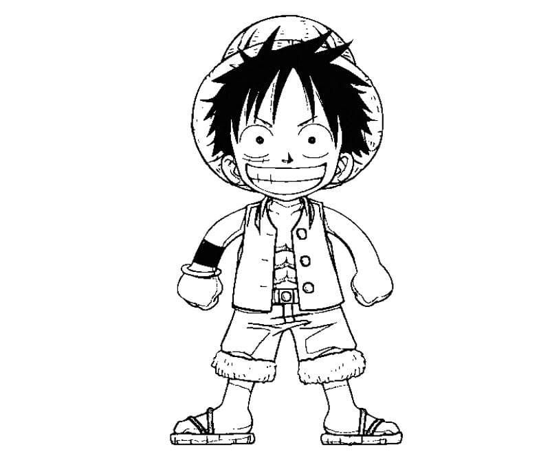 Luffy Chibi coloring page