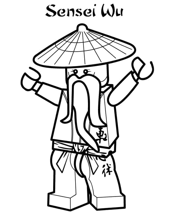 Maître Wu de Lego Ninjago coloring page