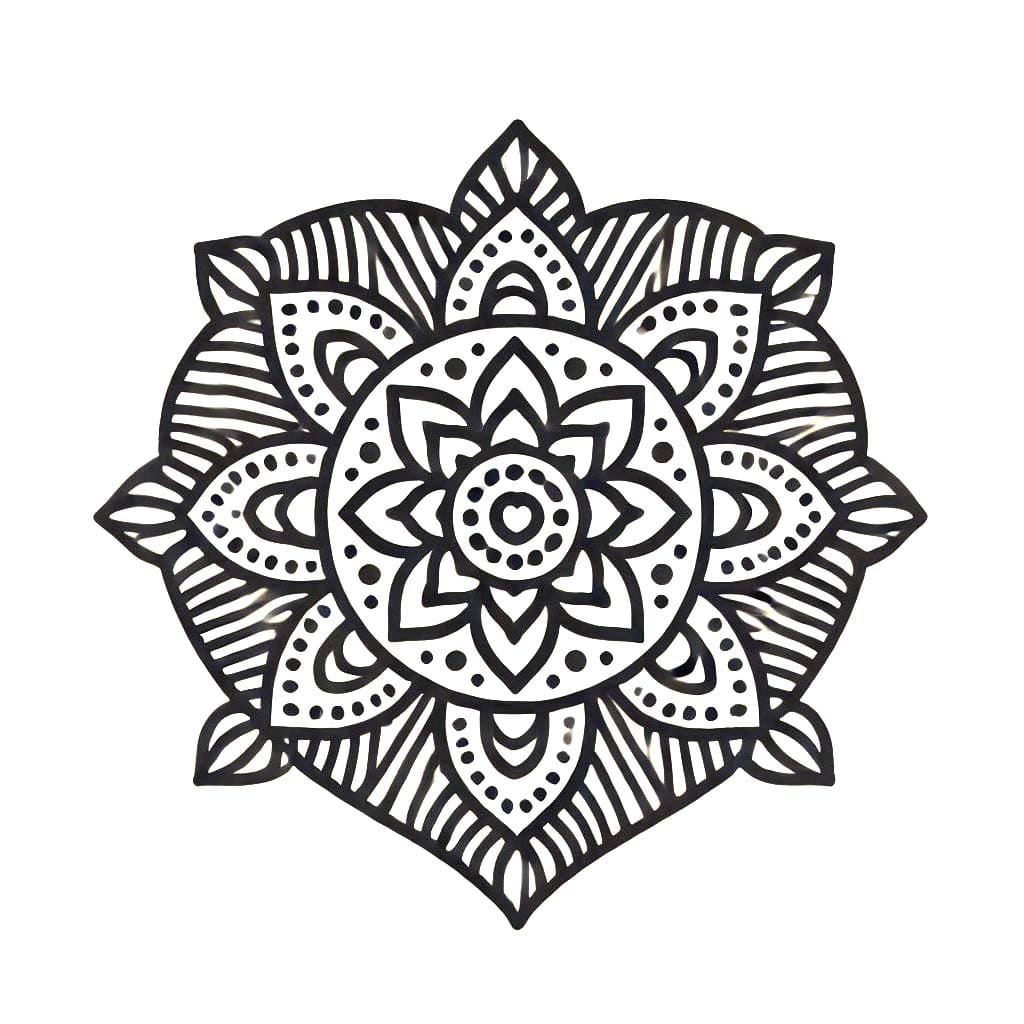 Mandala Coeur Pour Les Enfants De 3 An coloring page