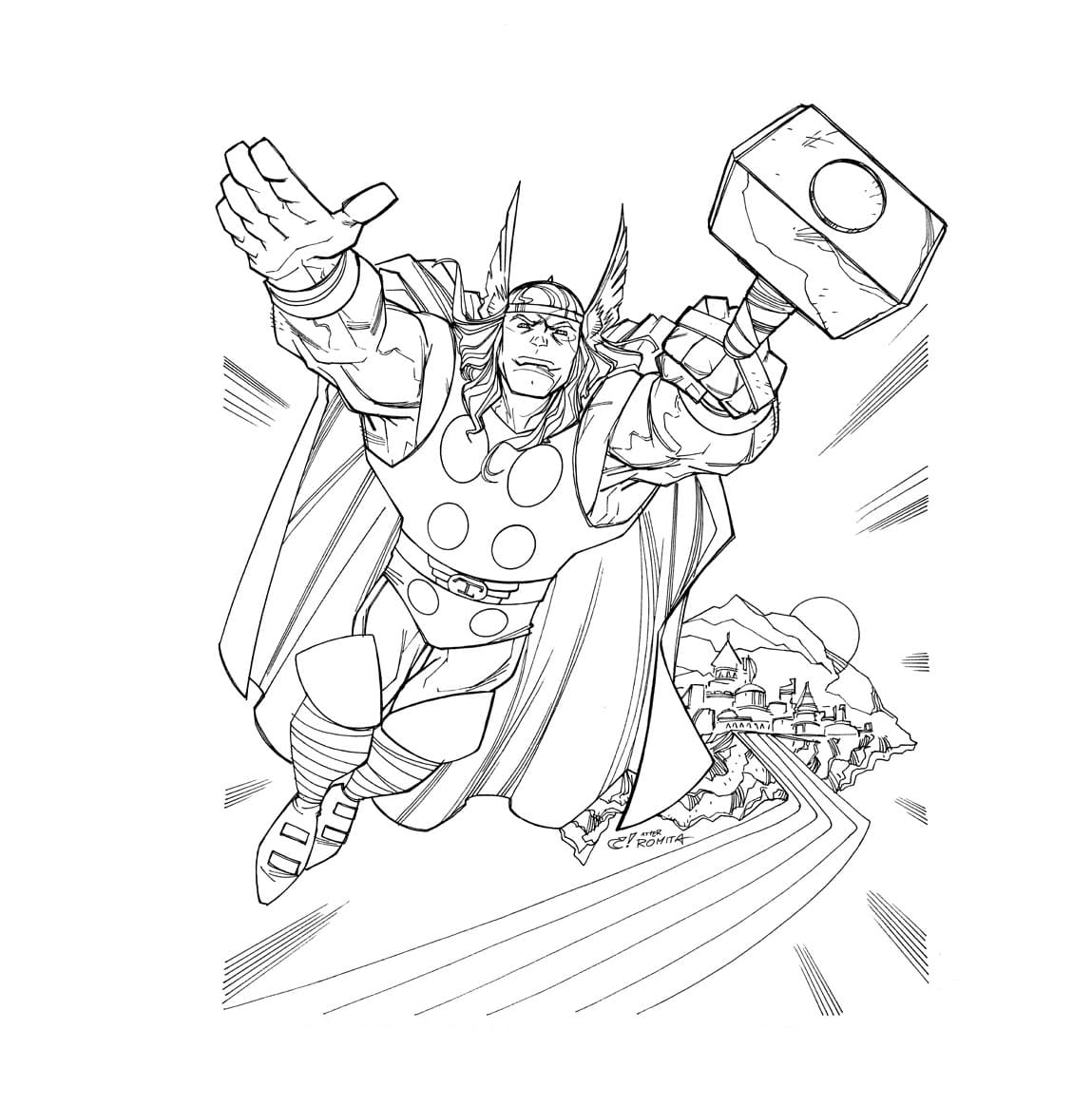Marvel Thor coloring page