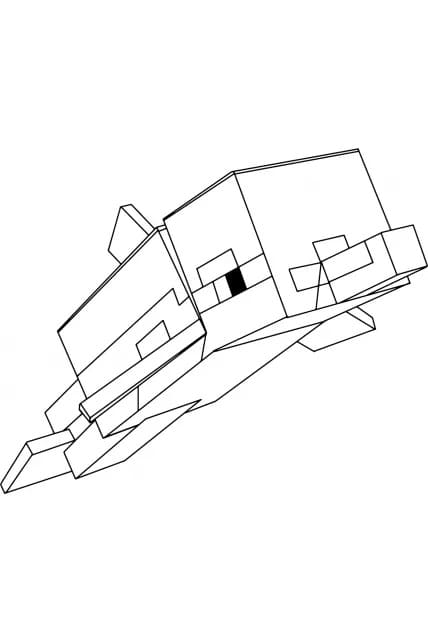 Minecraft Dauphin coloring page