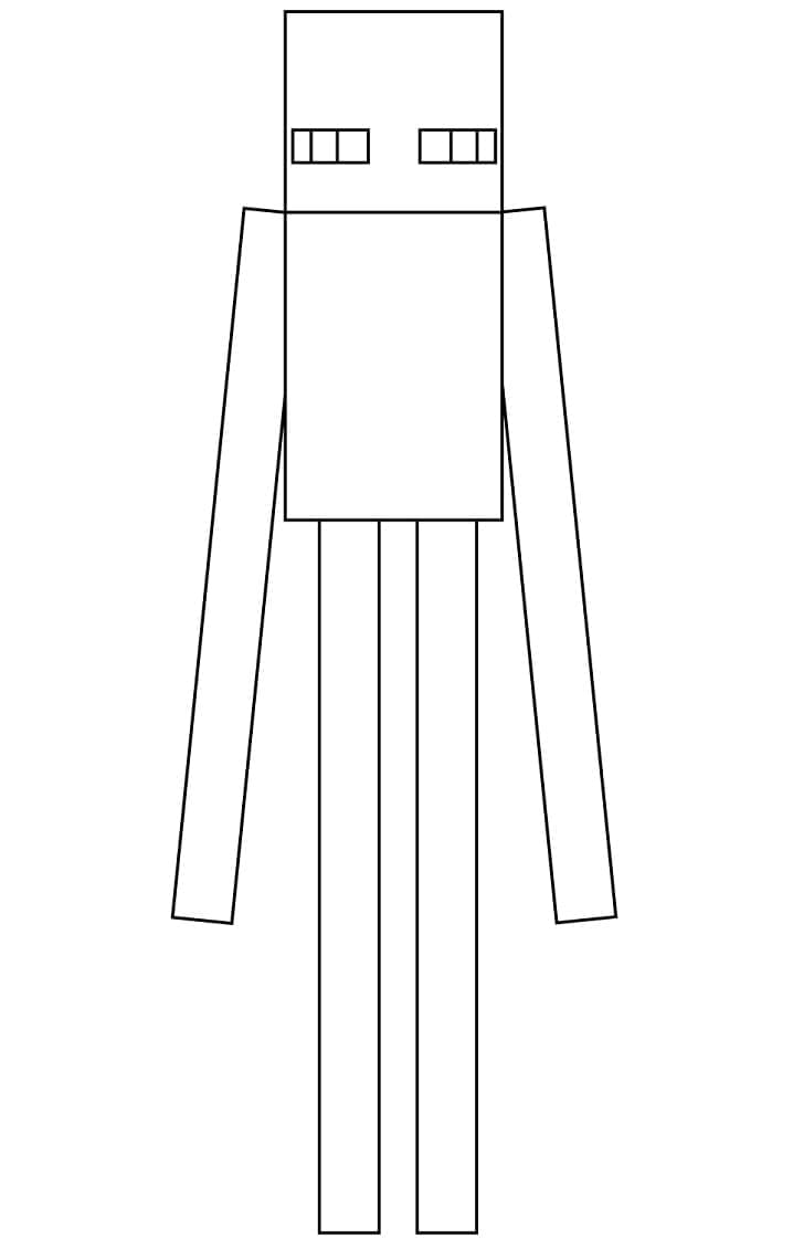 Minecraft Enderman coloring page