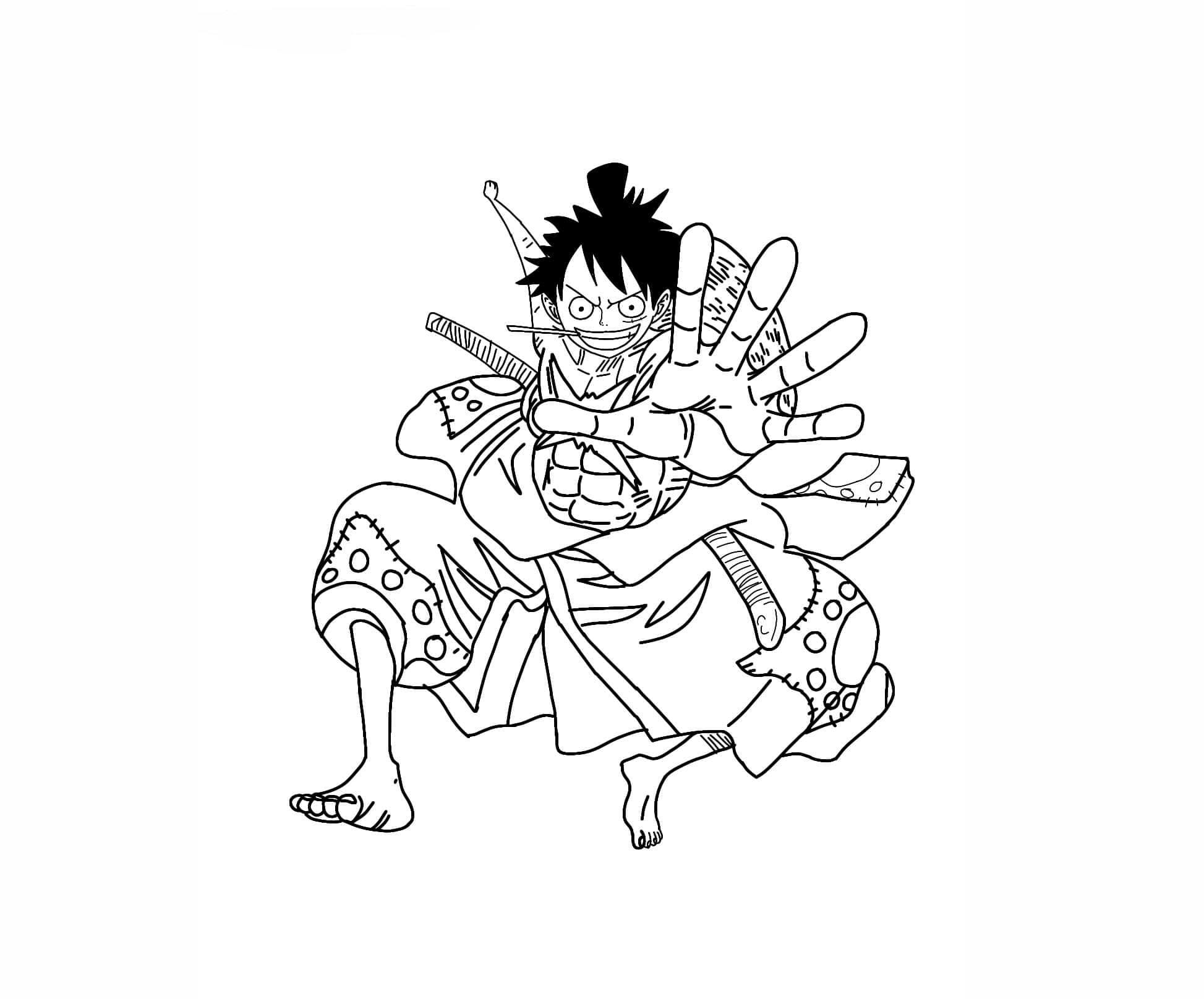 Monkey D. Luffy de One Piece coloring page