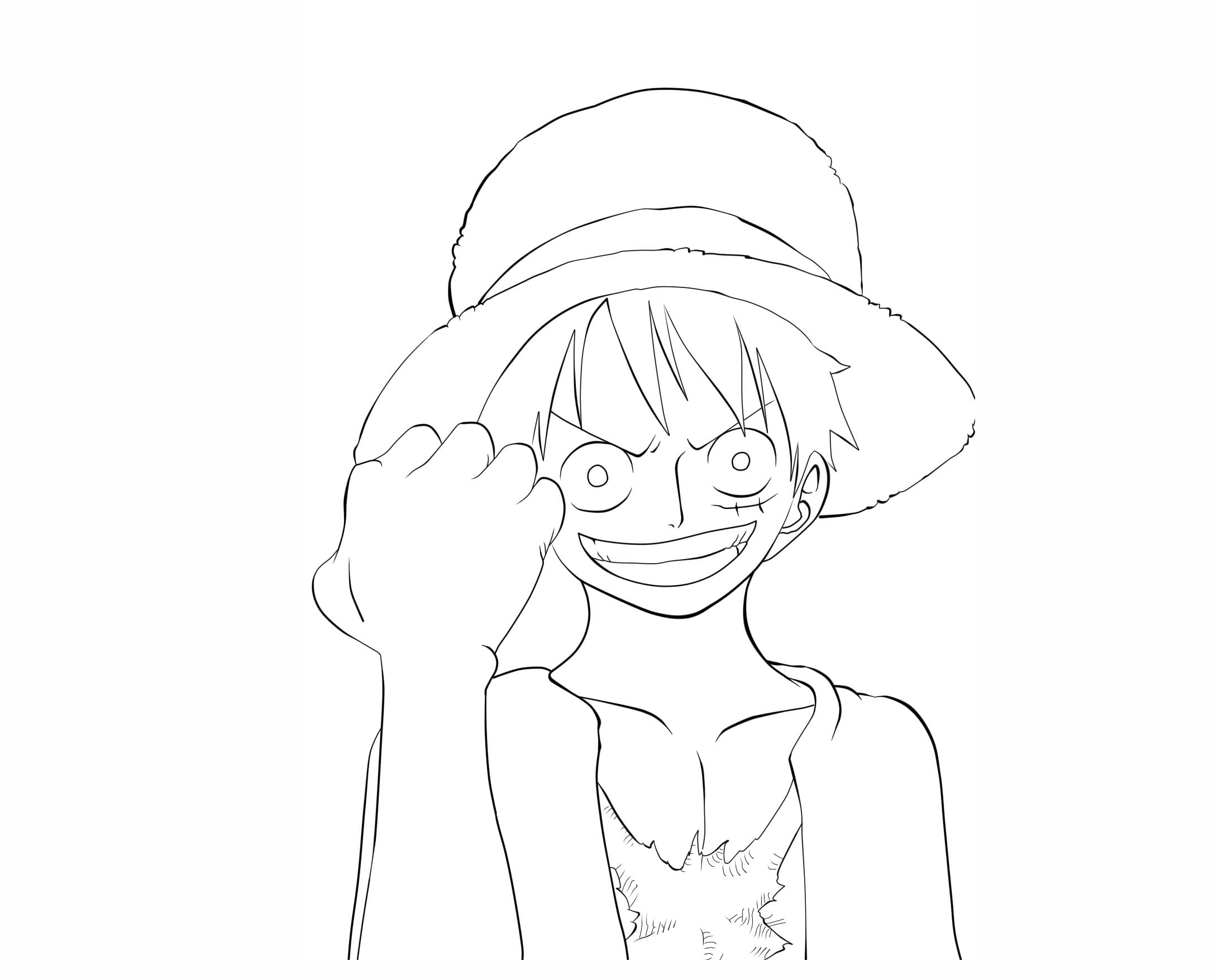 Coloriage Monkey D. Luffy One Piece