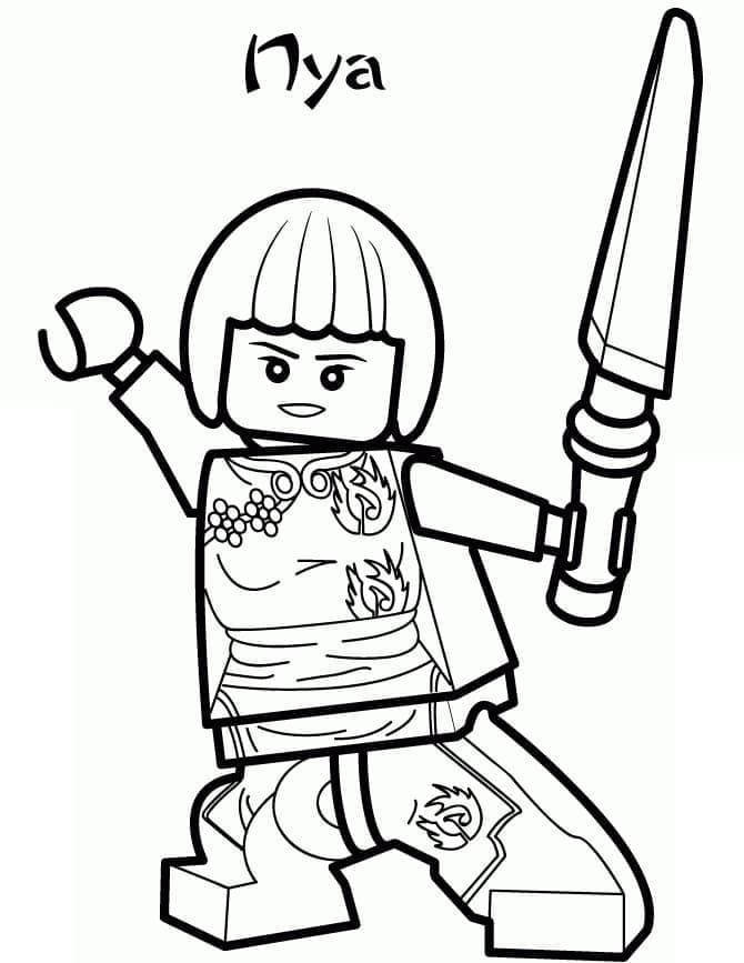 Nya de Lego Ninjago coloring page