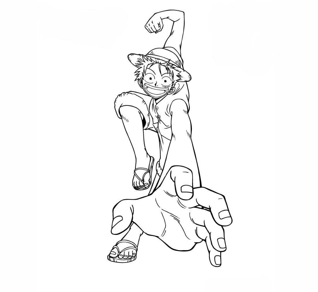 One Piece Monkey D. Luffy coloring page