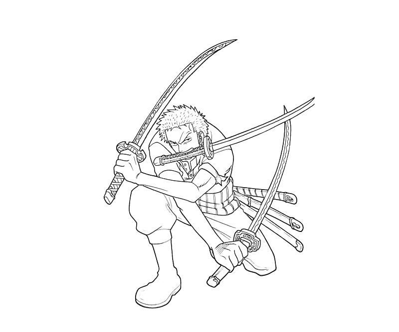 One Piece Zoro coloring page