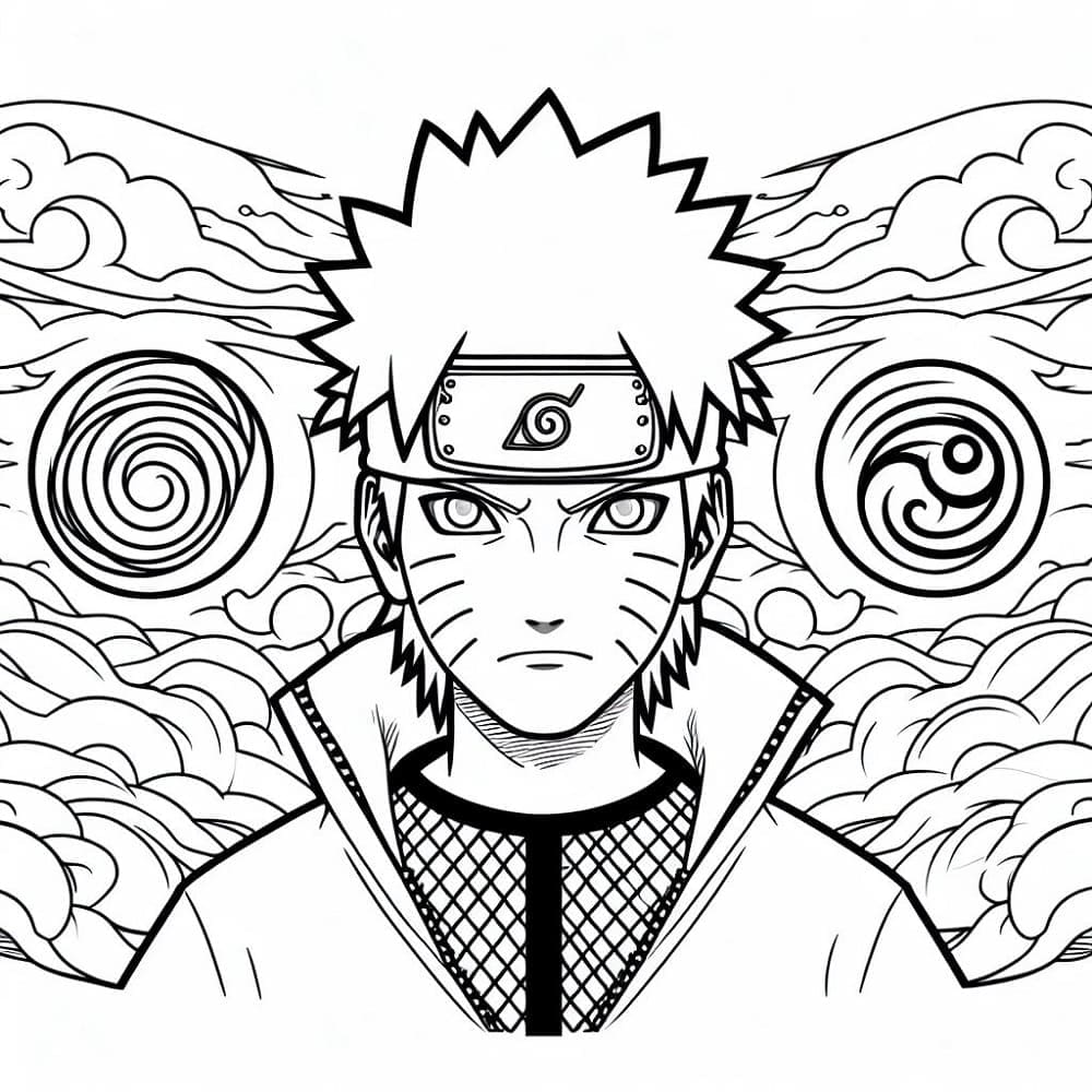 Coloriage Portrait de Naruto