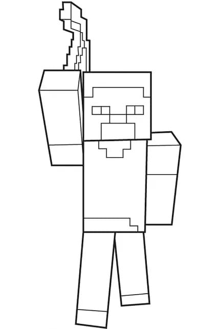 Steve Minecraft coloring page