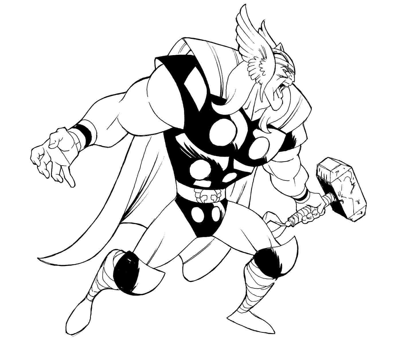 Thor de Marvel coloring page
