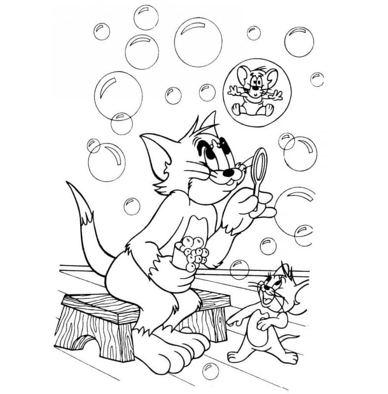 Tom et Jerry Sont Drôles coloring page