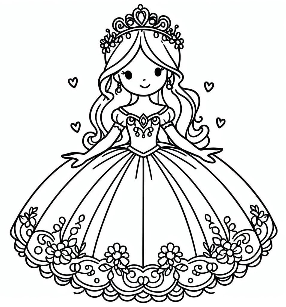 Une Princesse Mignonne coloring page