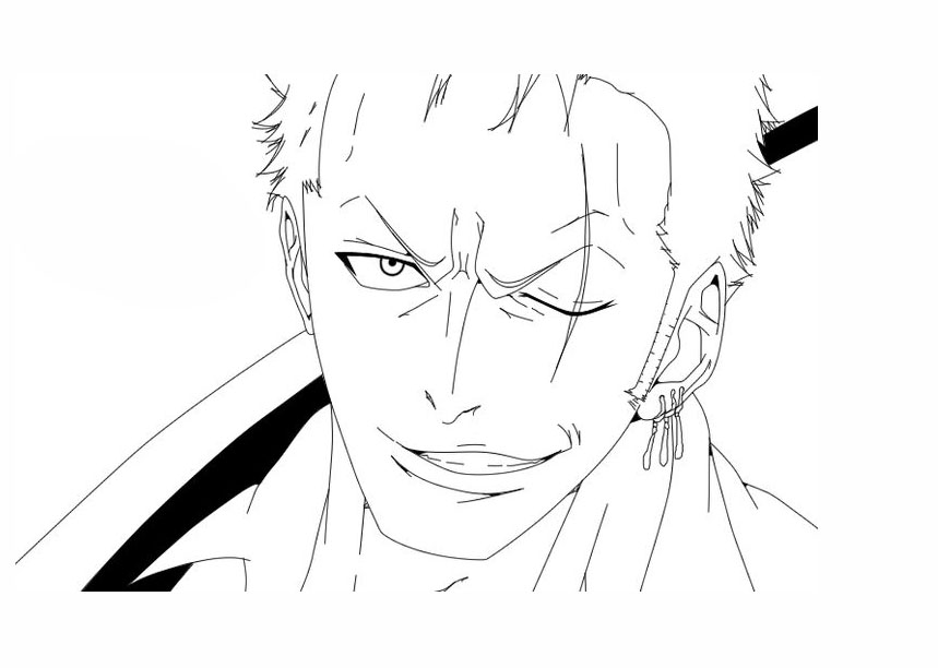 Zoro One Piece coloring page