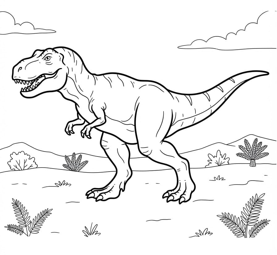 Dinosaure Pour les Enfants de 4 An coloring page