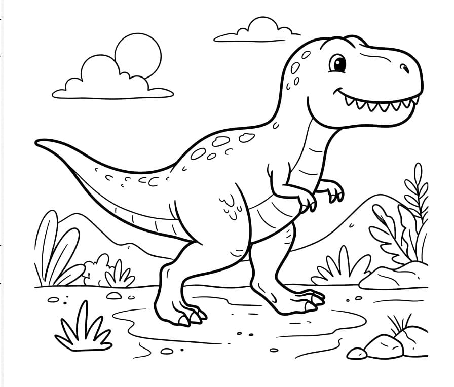 Dinosaure Pour les Enfants de 5 An coloring page