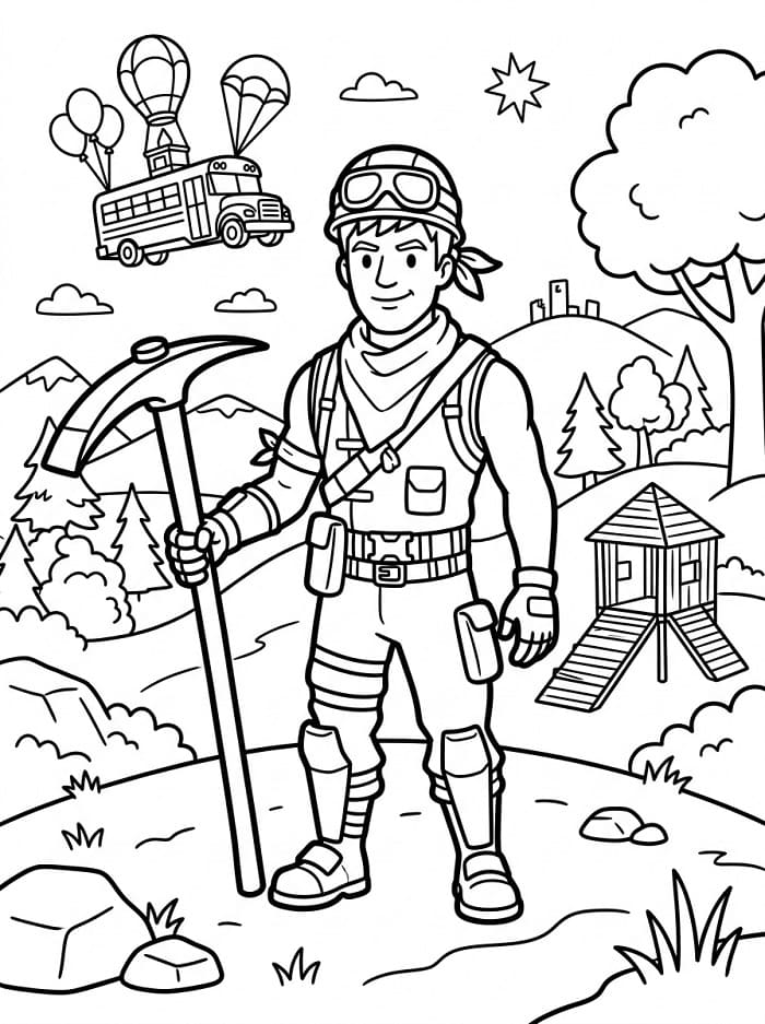 Jeu Vidéo Fortnite coloring page