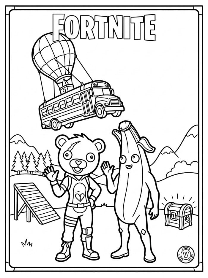 Joueur Fortnite Endormi coloring page