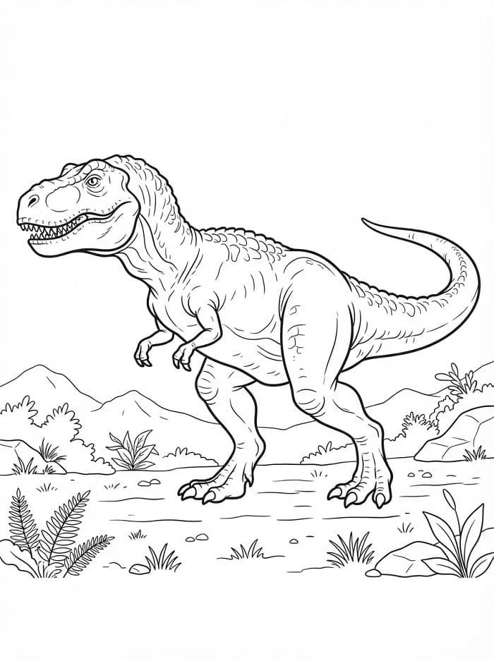Peinture de Dinosaure imprimable coloring page