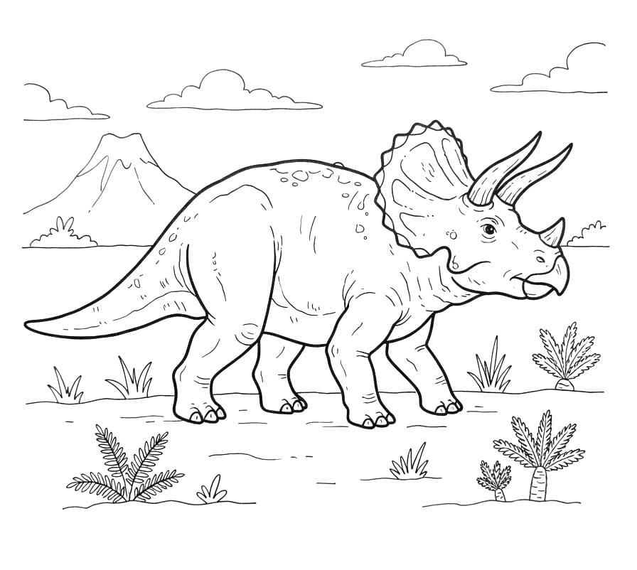Peinture de Dinosaure coloring page