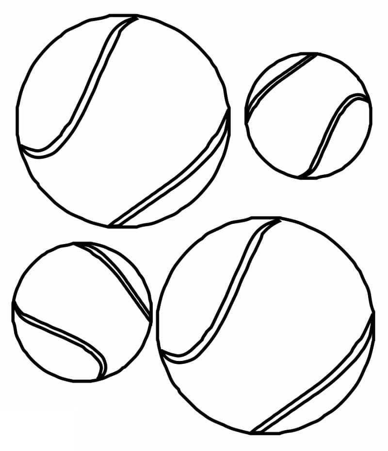 Balles de Tennis coloring page