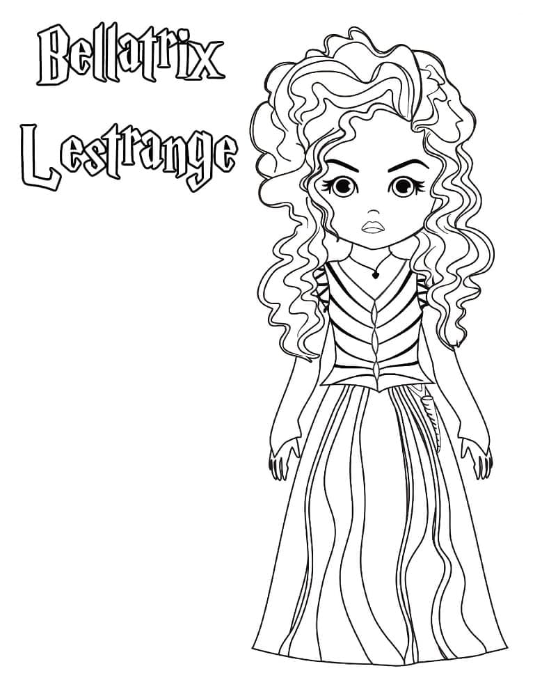 Bellatrix Lestrange coloring page