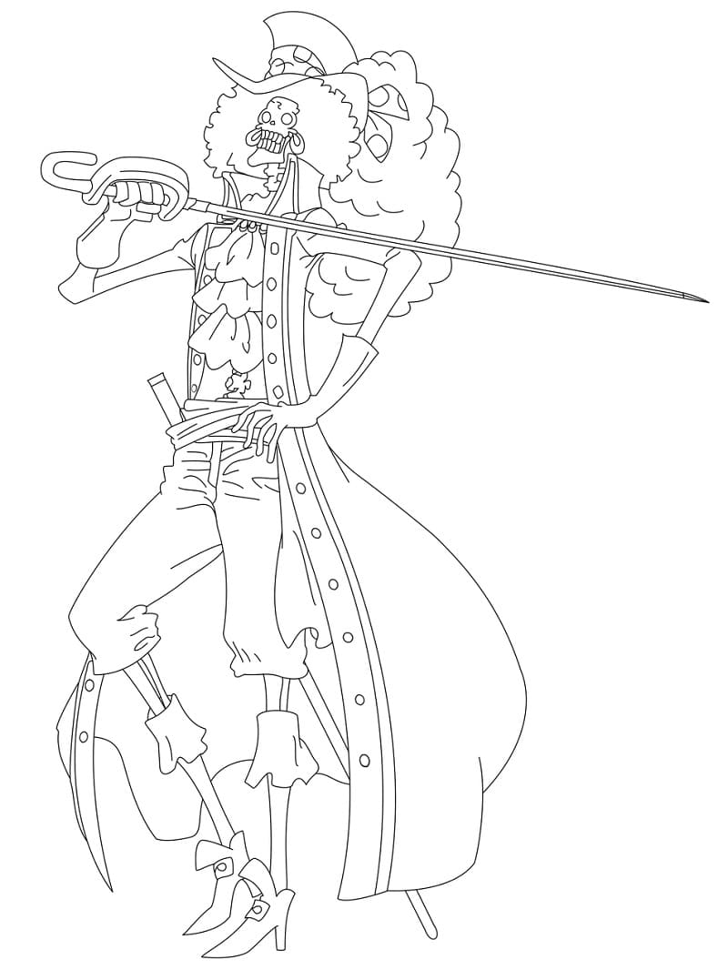 Brook de Anime One Piece coloring page