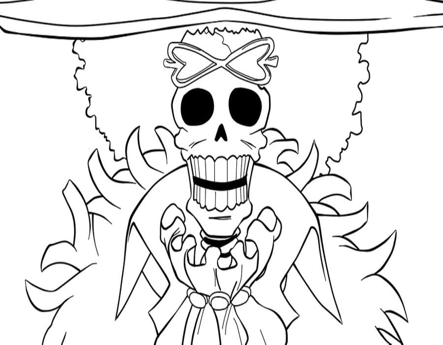 Brook de One Piece coloring page