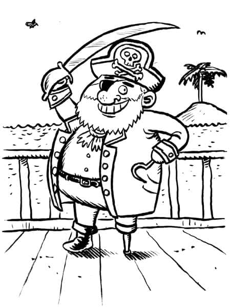 Capitaine Pirate coloring page