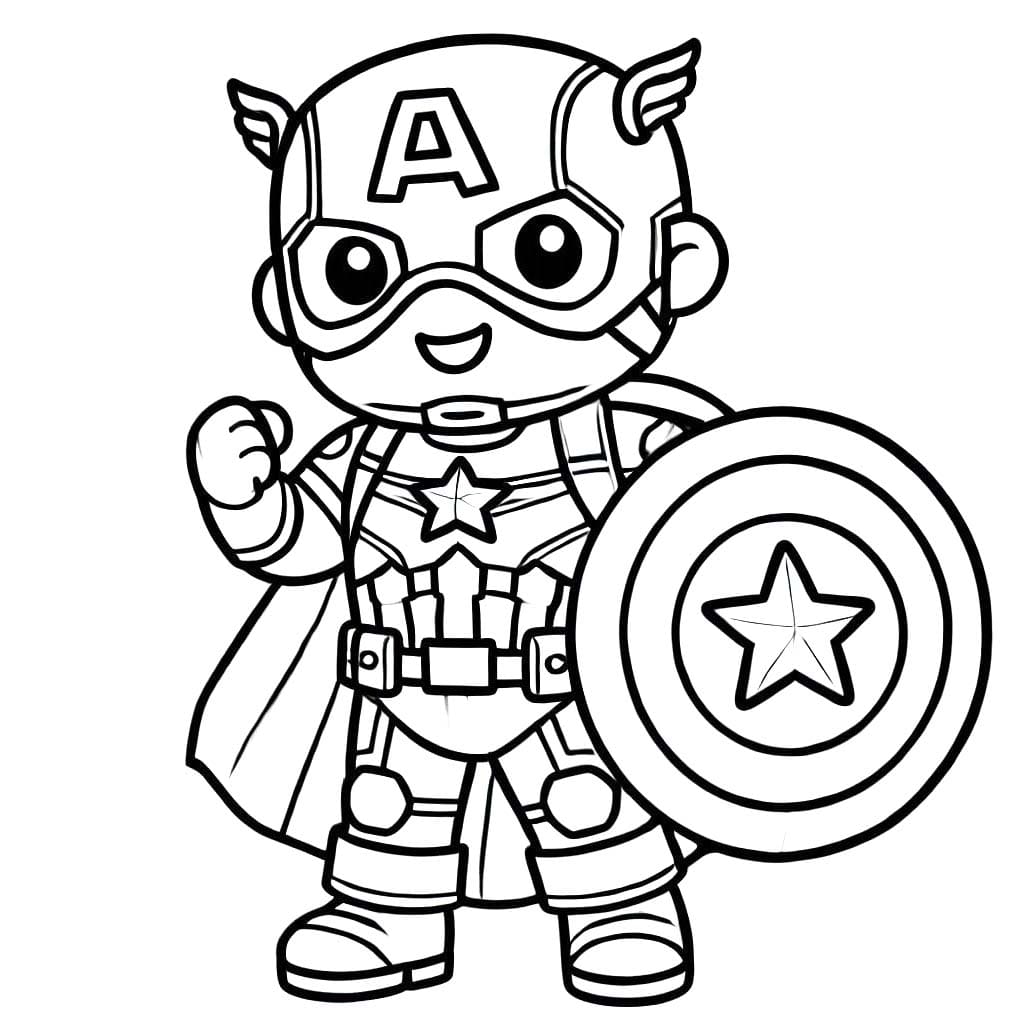 Captain America Imprimable Pour Les Enfants coloring page