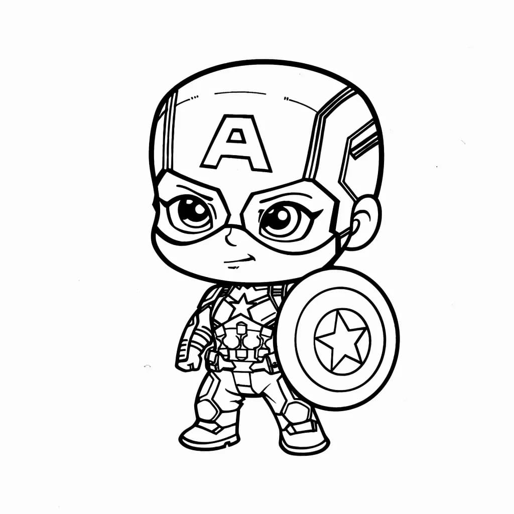 Captain America Pour Les Enfants De 2 An coloring page