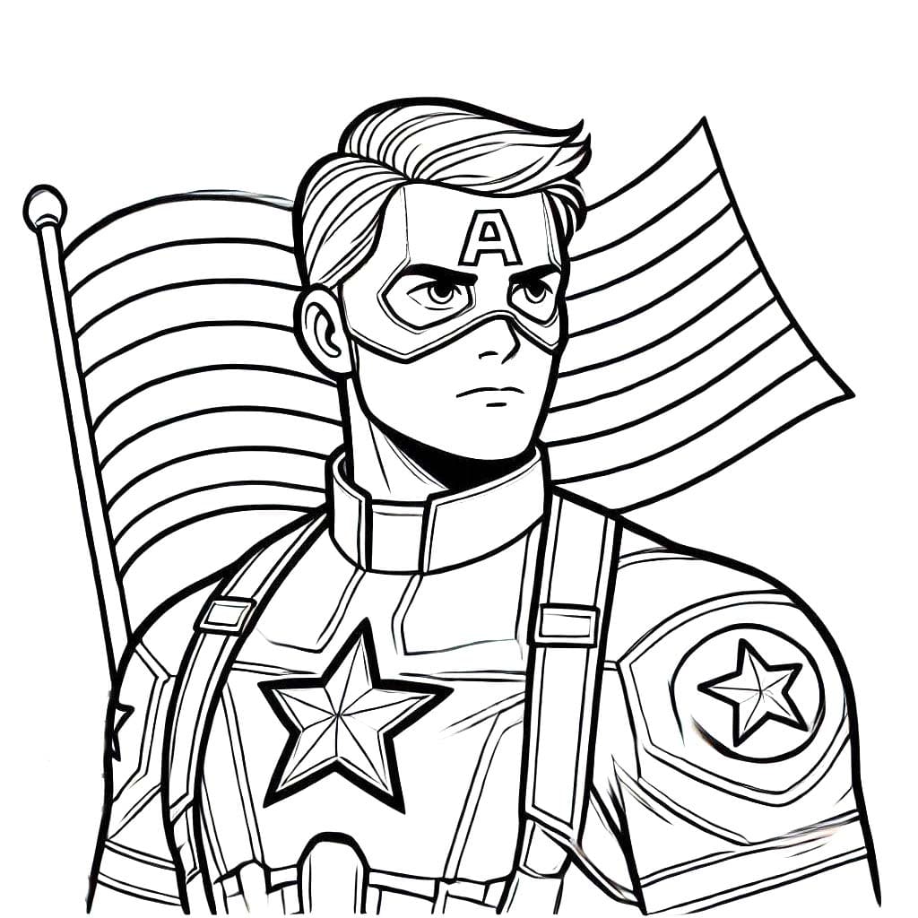 Captain America Pour Les Enfants De 3 An coloring page