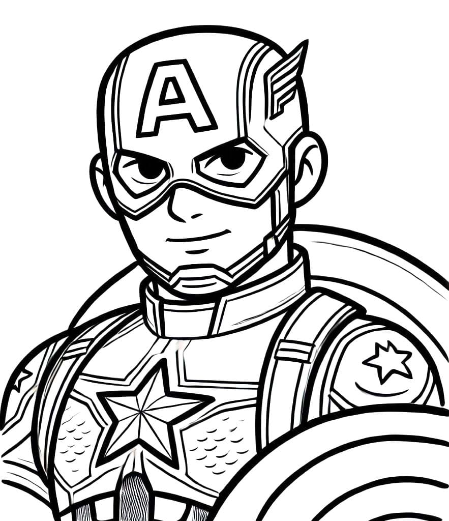 Captain America Pour Les Enfants De 4 An coloring page