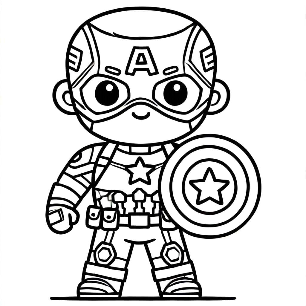 Captain America Pour Les Enfants De 6 An coloring page