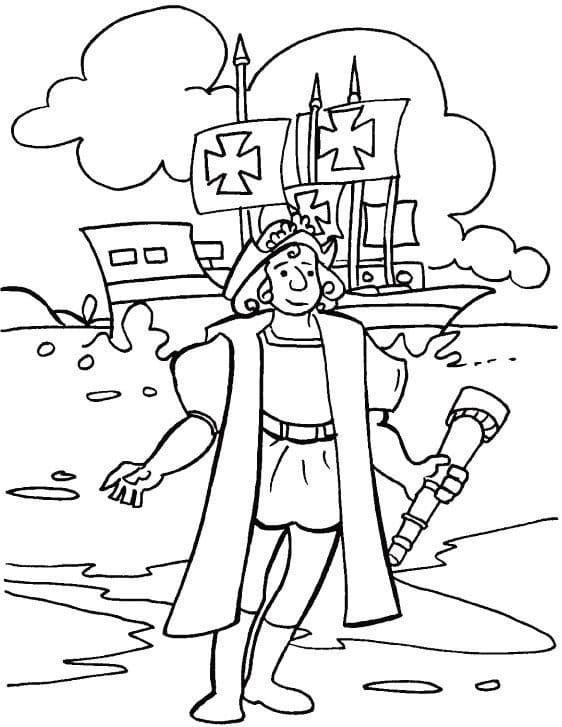 Christophe Colomb (1) coloring page