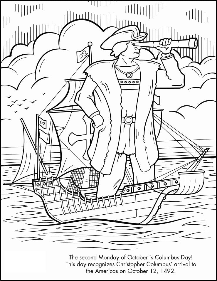 Christophe Colomb (2) coloring page
